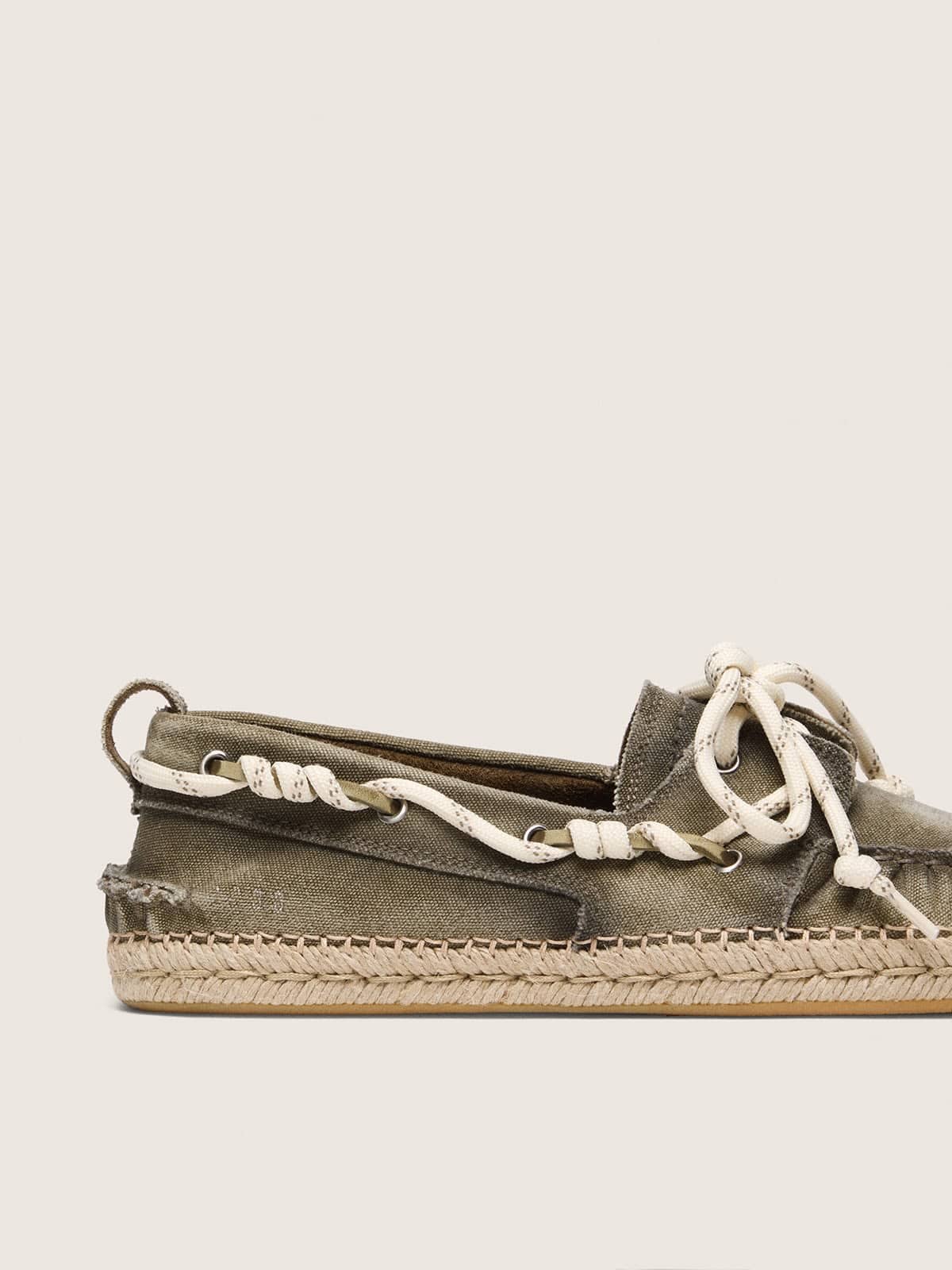Golden Goose - Women’s Cruise In Military-green Canvas With White Hiking Laces, Woman
