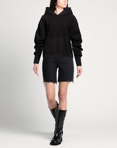 Woman Sweatshirt Black Size L Cotton