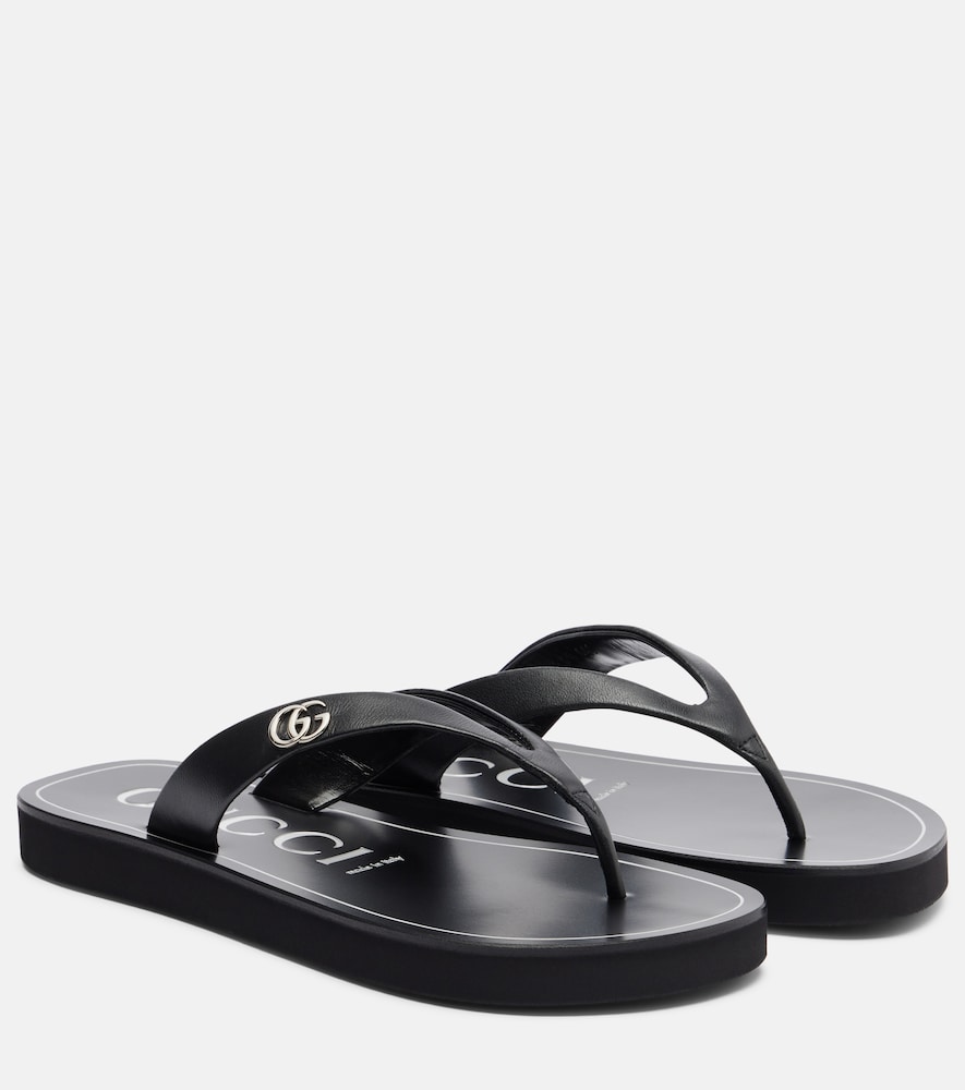 Mila Double G leather thong sandals
