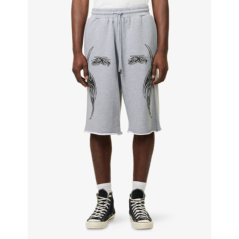 Mens Vivid Logo-Print Cotton Shorts