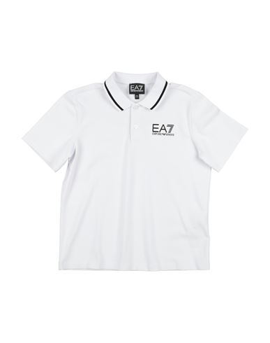 Kid Boy Polo shirt White Size 10 Cotton, Elastane