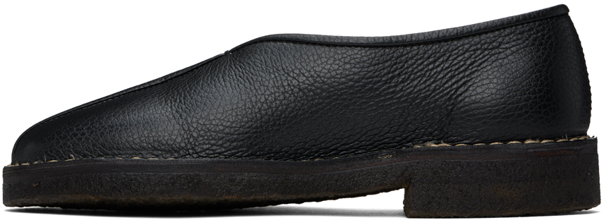 LEMAIRE Black Piped Slippers