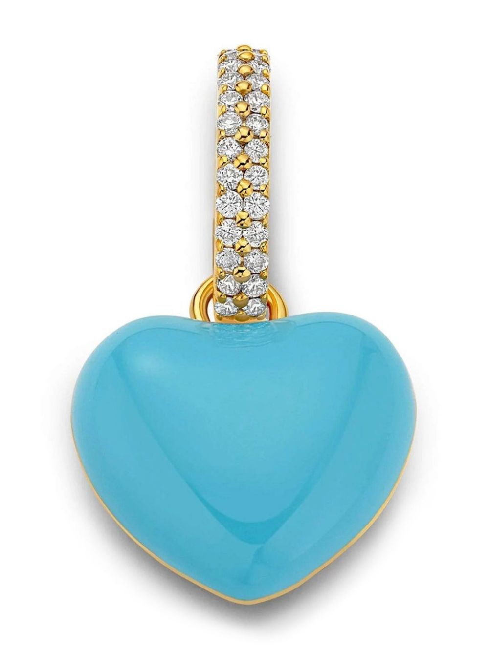 20kt gold heart diamond pendant