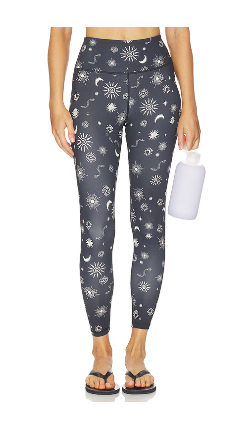 Spiritual Gangster Solstice Lotus 7/8 Legging in Black. S also in XS