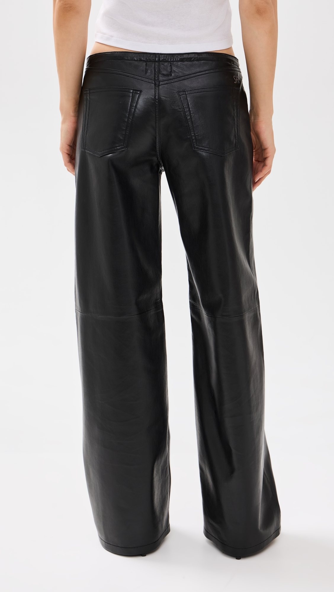 Cool Jeans in Black Leather Black Leather