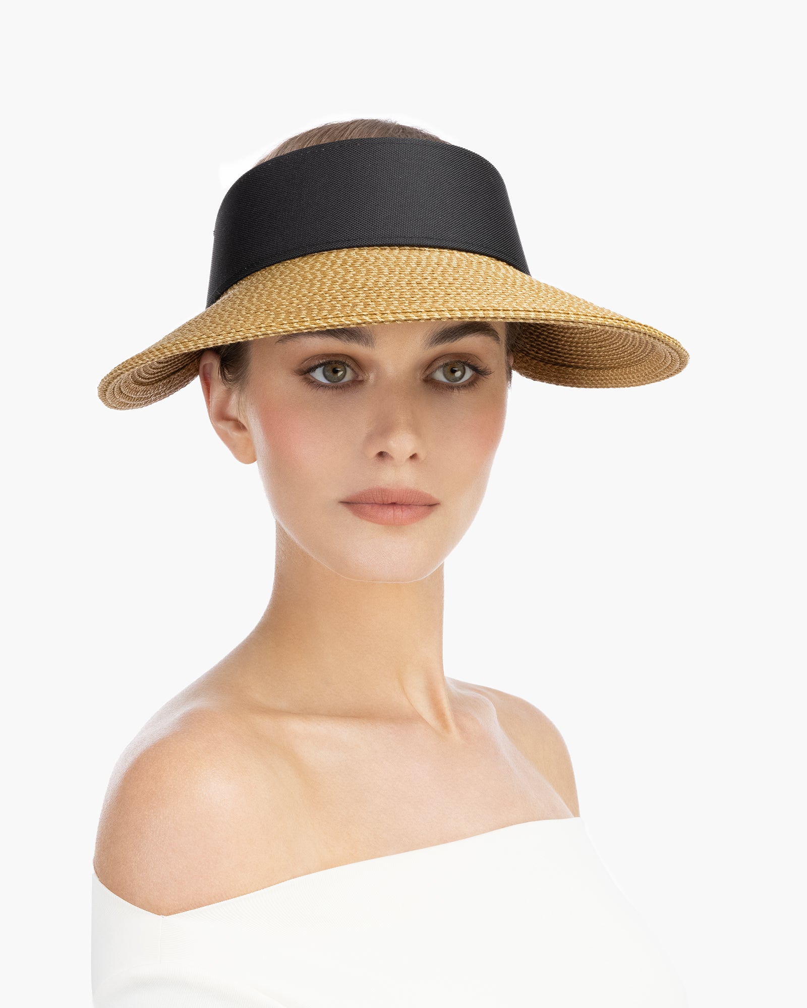 Champ II Visor for Women - Natural/Black - Larger Peak Span