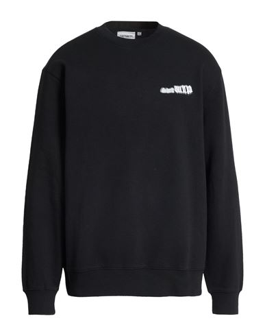 Man Sweatshirt Black Size L Cotton