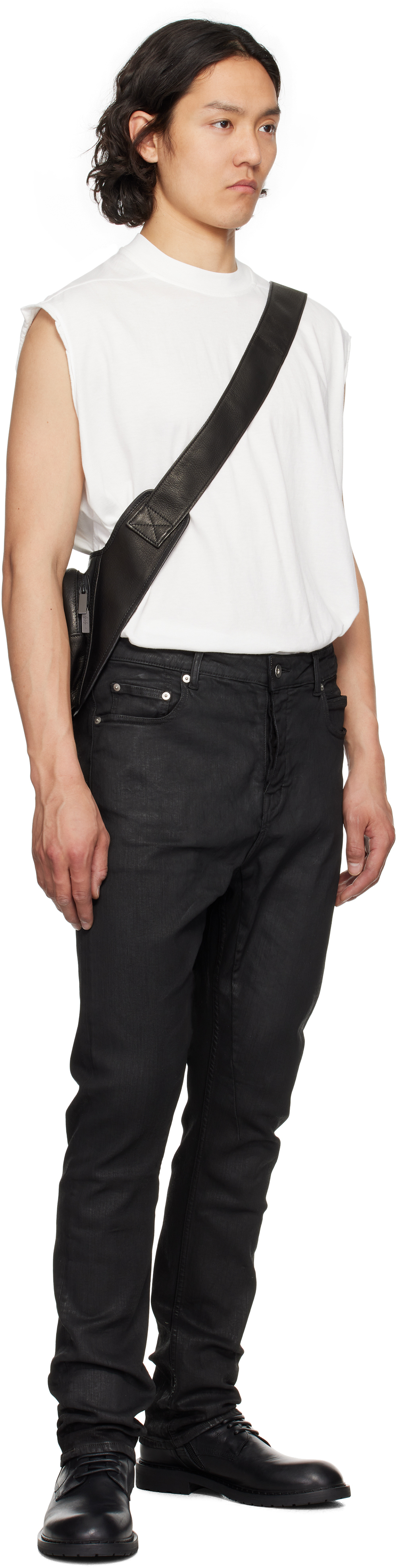 Rick Owens DRKSHDW Black Hollywood Detroit Cut Jeans
