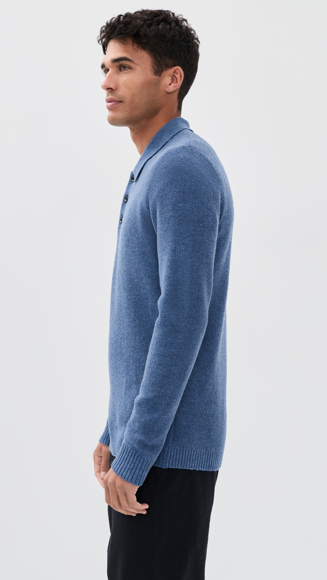 The Newton Sweater Polo Heather Clear Blue