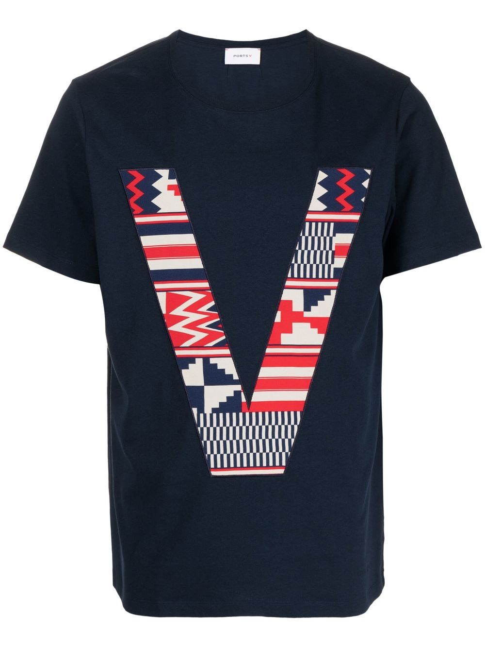 Monogram-print short-sleeve T-shirt - Blue