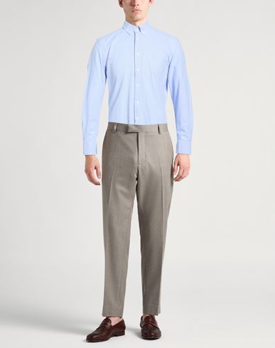 Man Shirt Sky blue Size 3XL Cotton, Linen