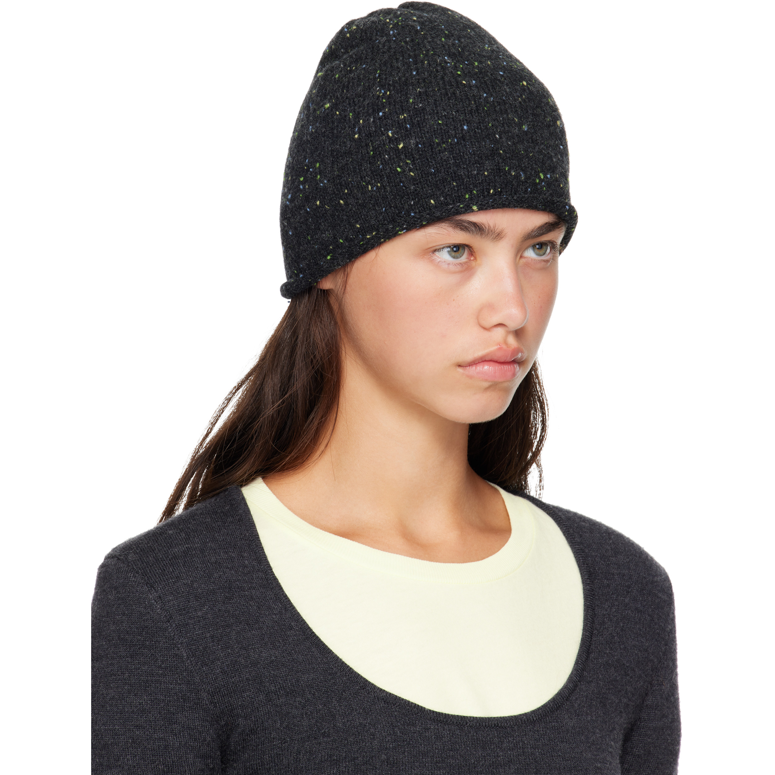 Gray Cookie Beanie