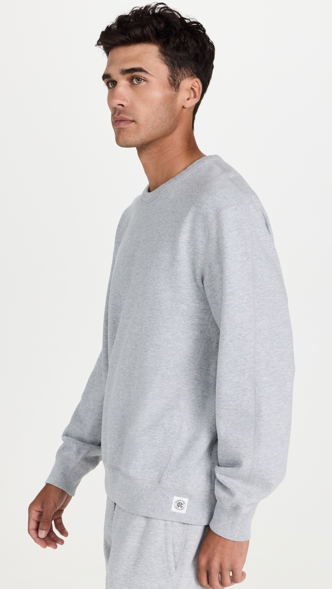 Midweight Terry Classic Crew Neck Sweatshirt Heather Grey