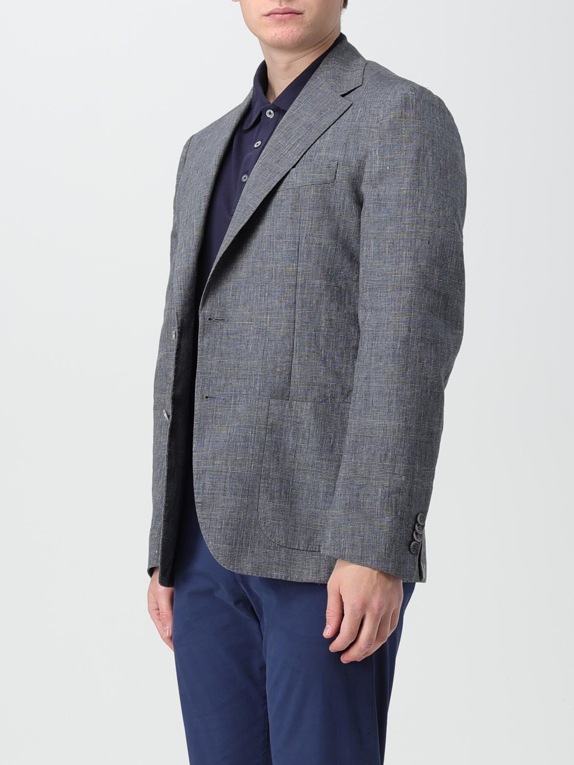 Blazer Men color Charcoal