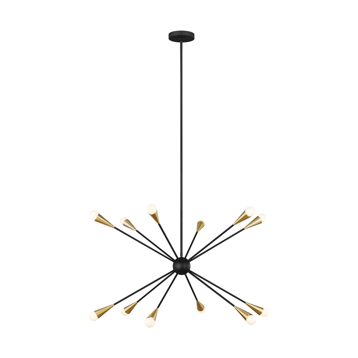 Visual Comfort Studio Jax 12-Light Chandelier in Midnight Black by Ellen Degenere