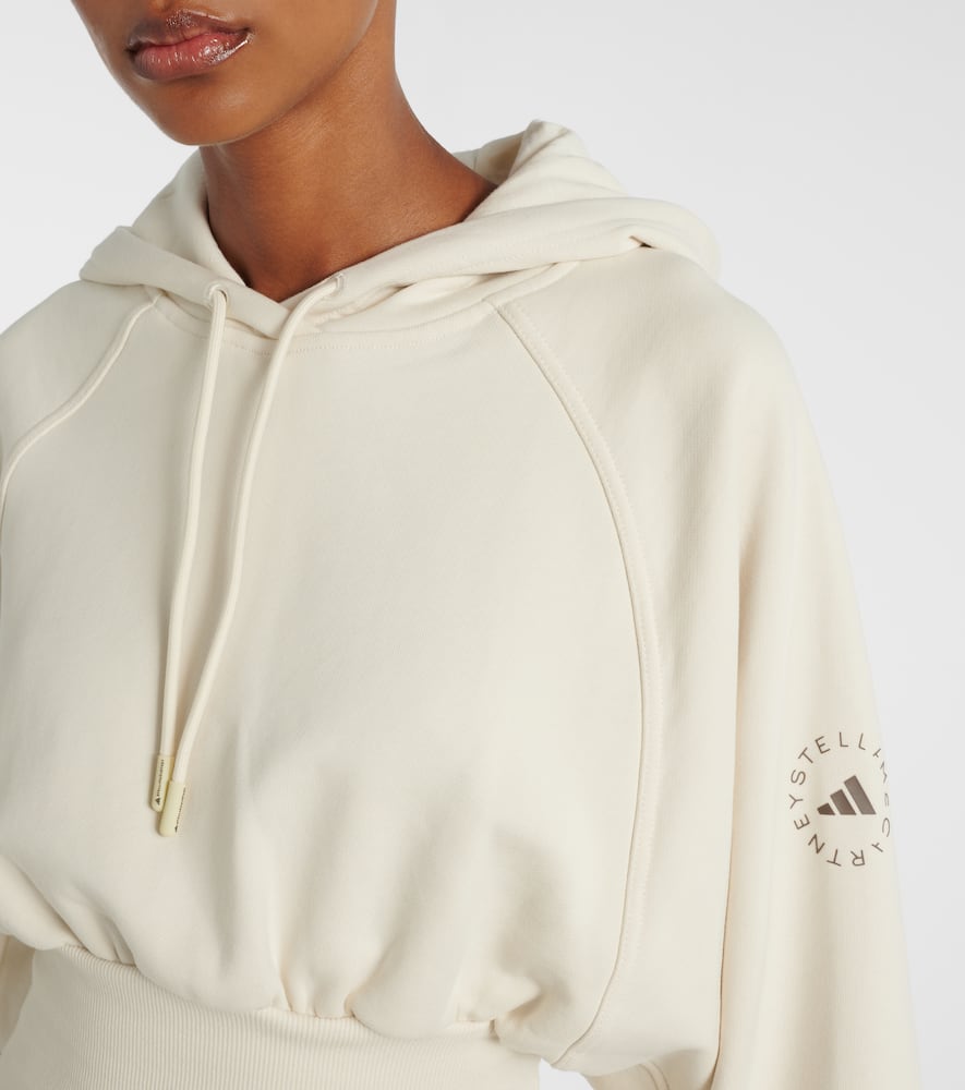 Cropped cotton French Terry hoodie