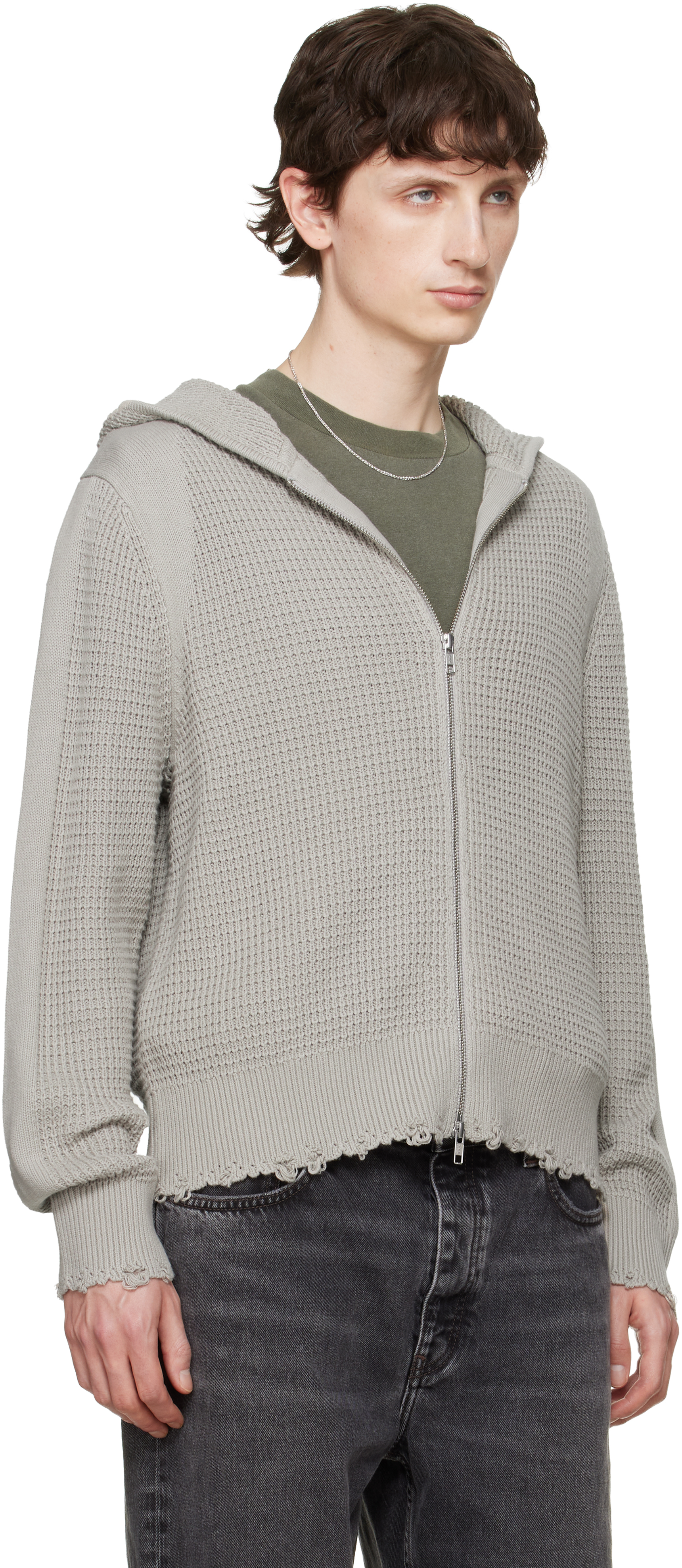 Gray Glasgow Knit Hoodie