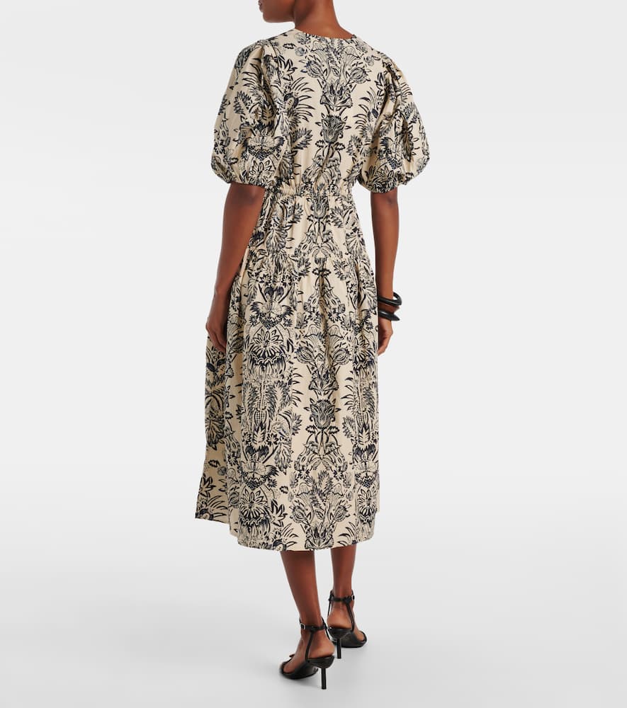 Harriet printed cotton poplin midi dress