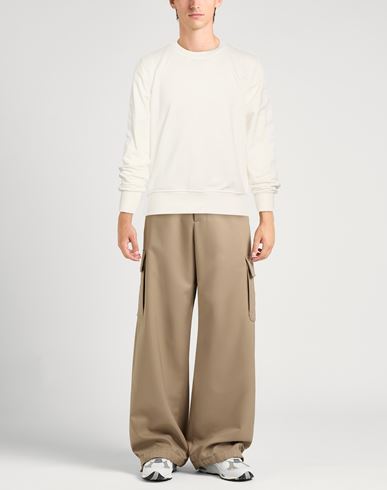 Man Sweatshirt White Size L Cotton, Polyester
