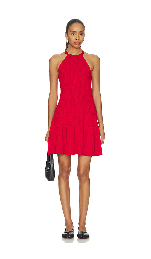 Polo Ralph Lauren Viscose Blend Halter A Line Dress in Cruise Red. XXS also in XS, S, M