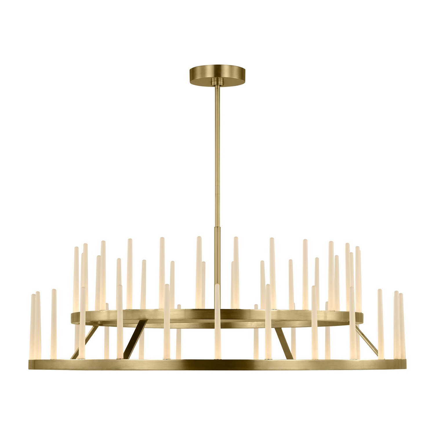 Hand-Rubbed Antique Brass LED Chandelier from the Sagrada Collection