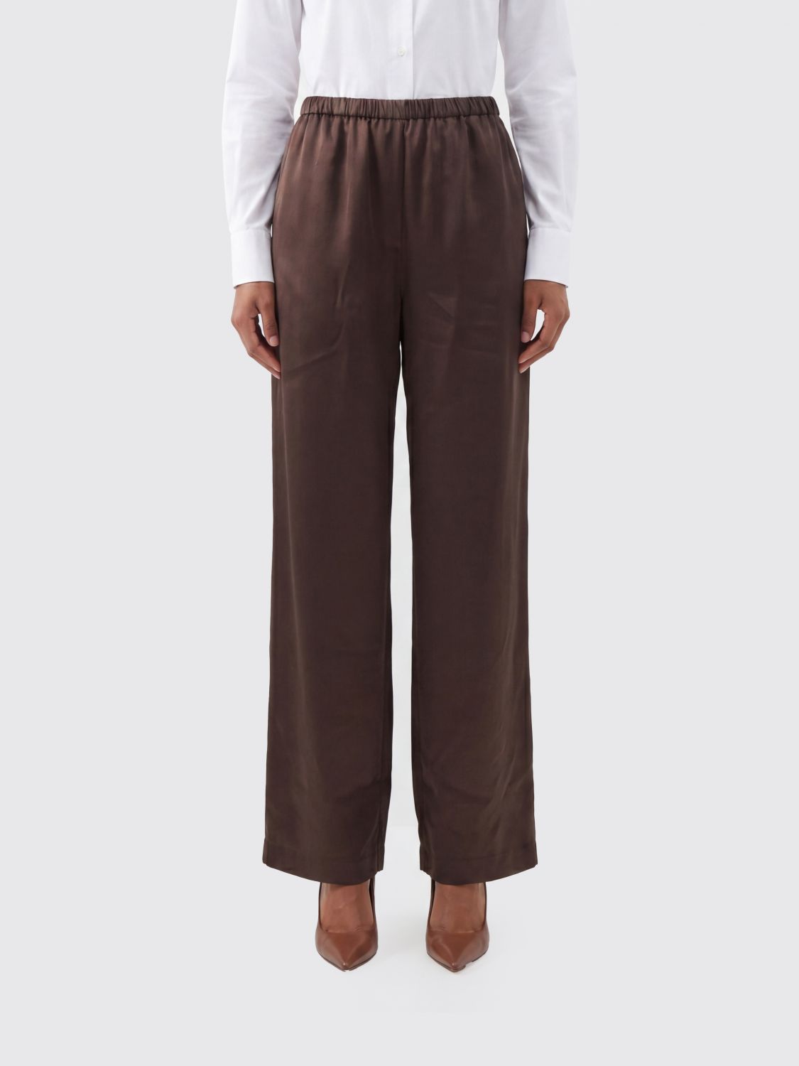 Pants Woman color Coffee