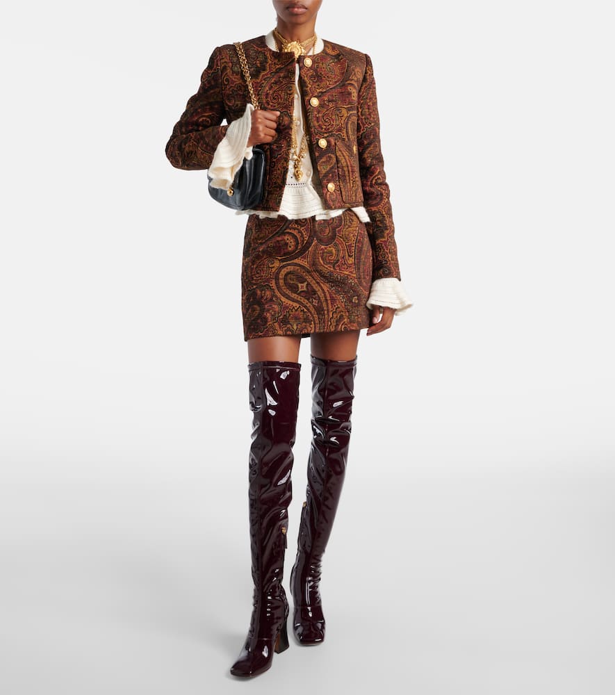 Chloé Paisley cropped jacquard jacket