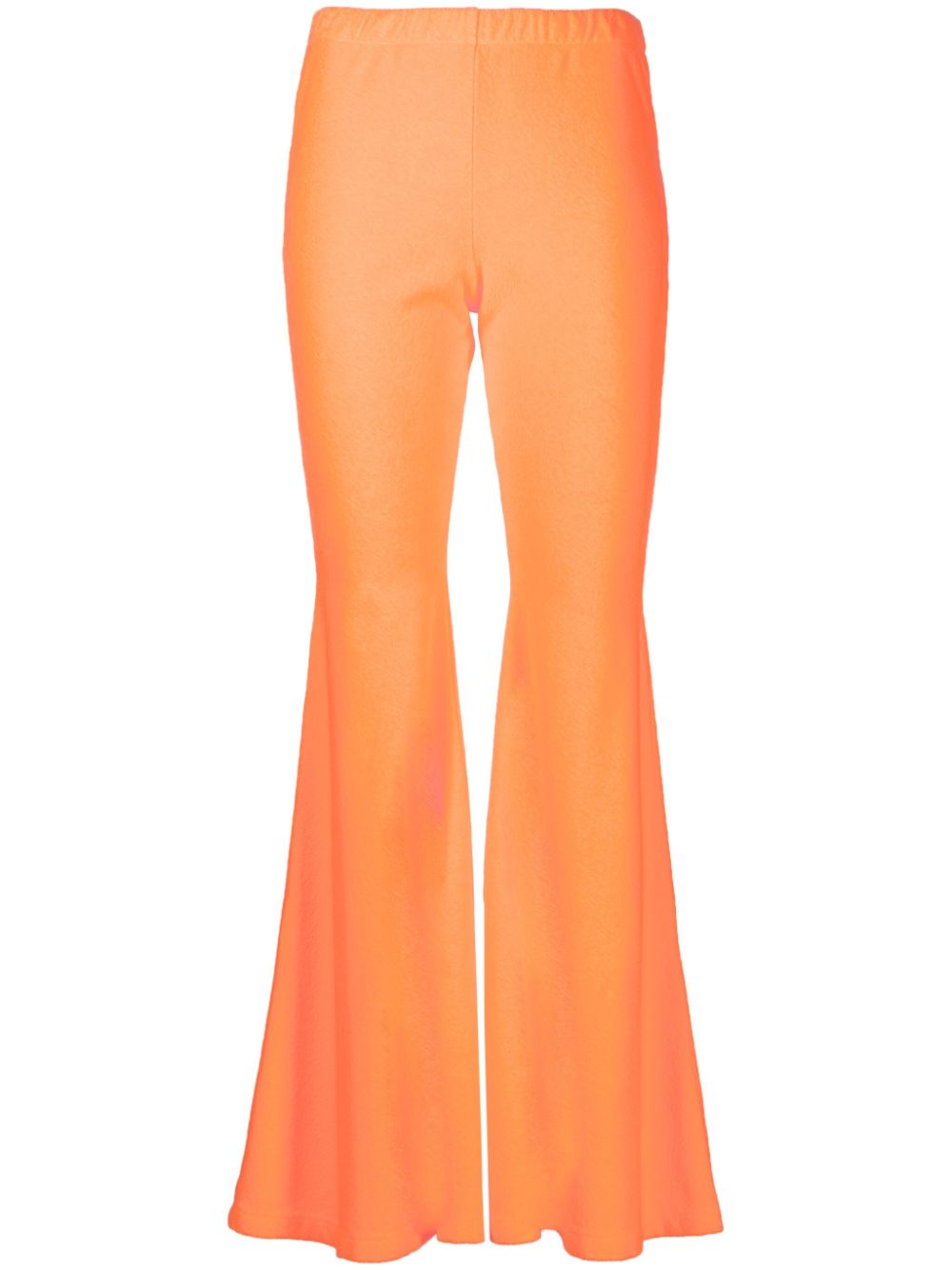 High-waisted flared trousers - Orange