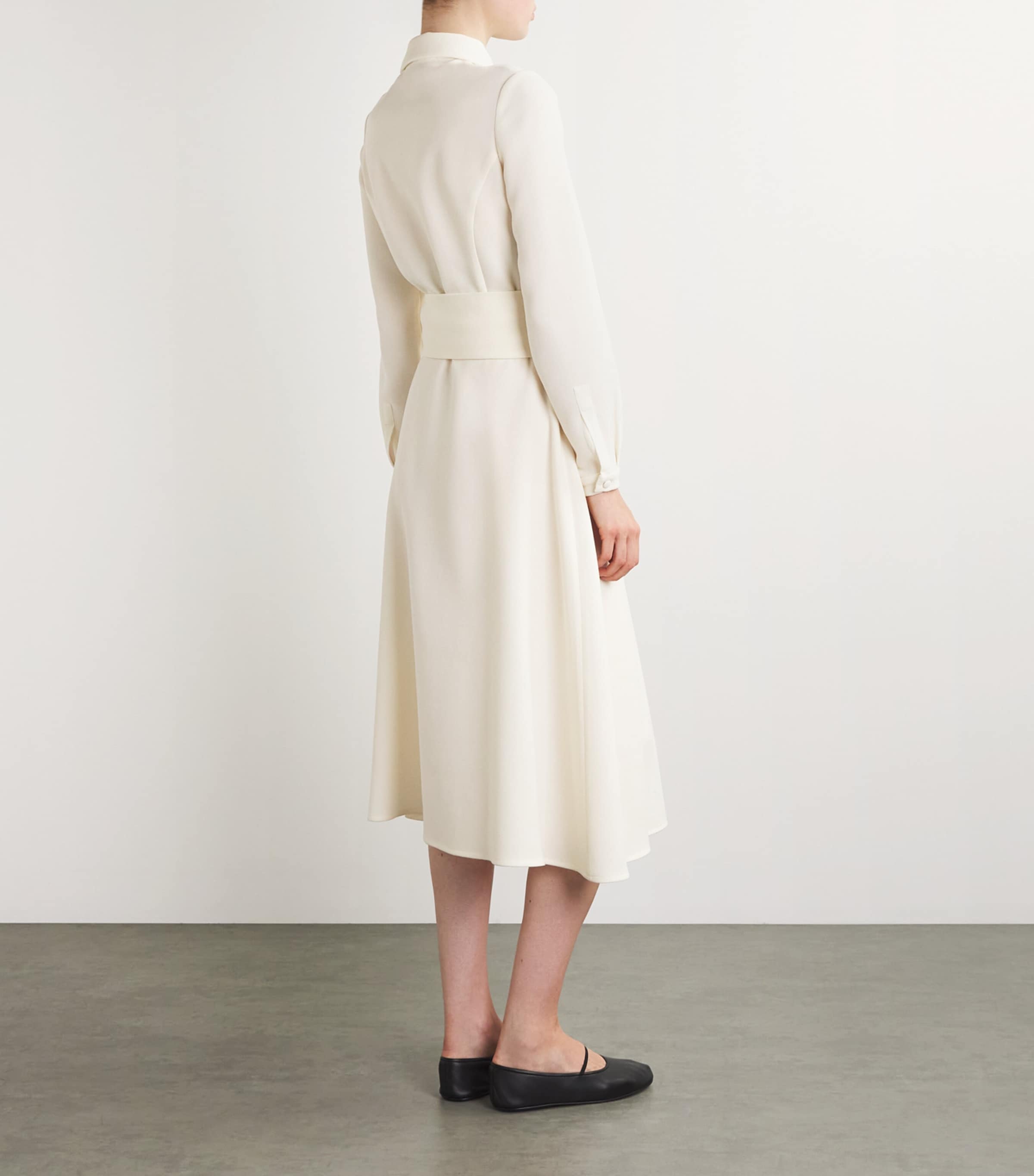 Wool Tailored Midi Dress