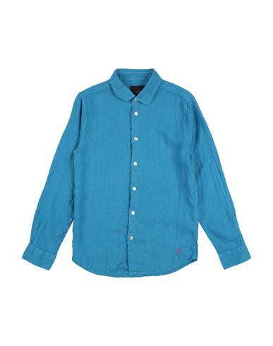 Kid Boy Shirt Turquoise Size 12 Linen