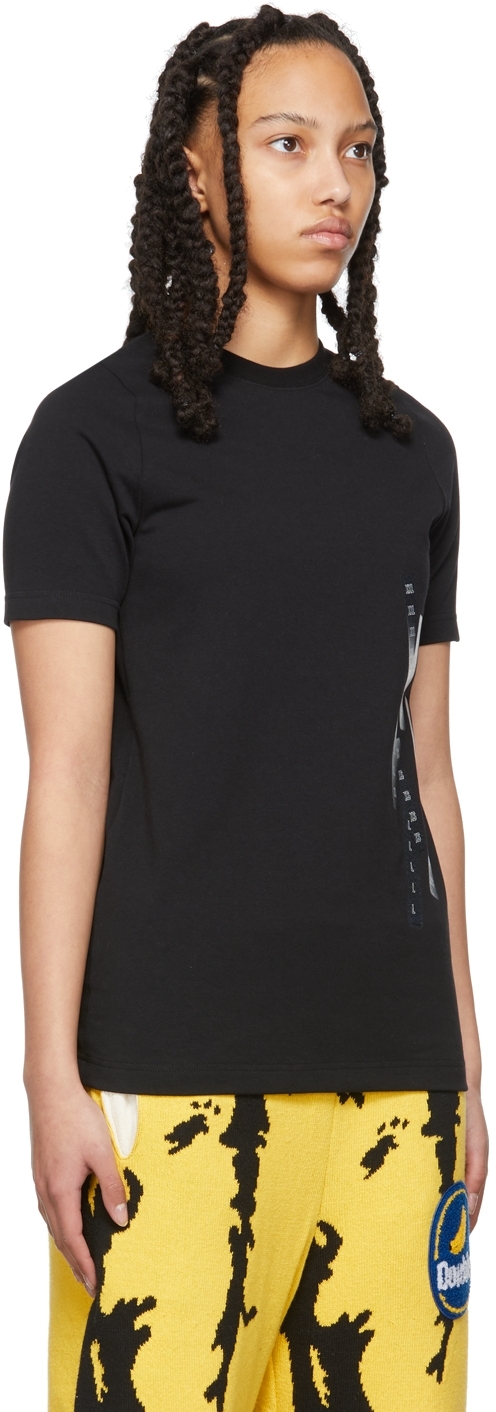 Black stretch one-size T-shirt