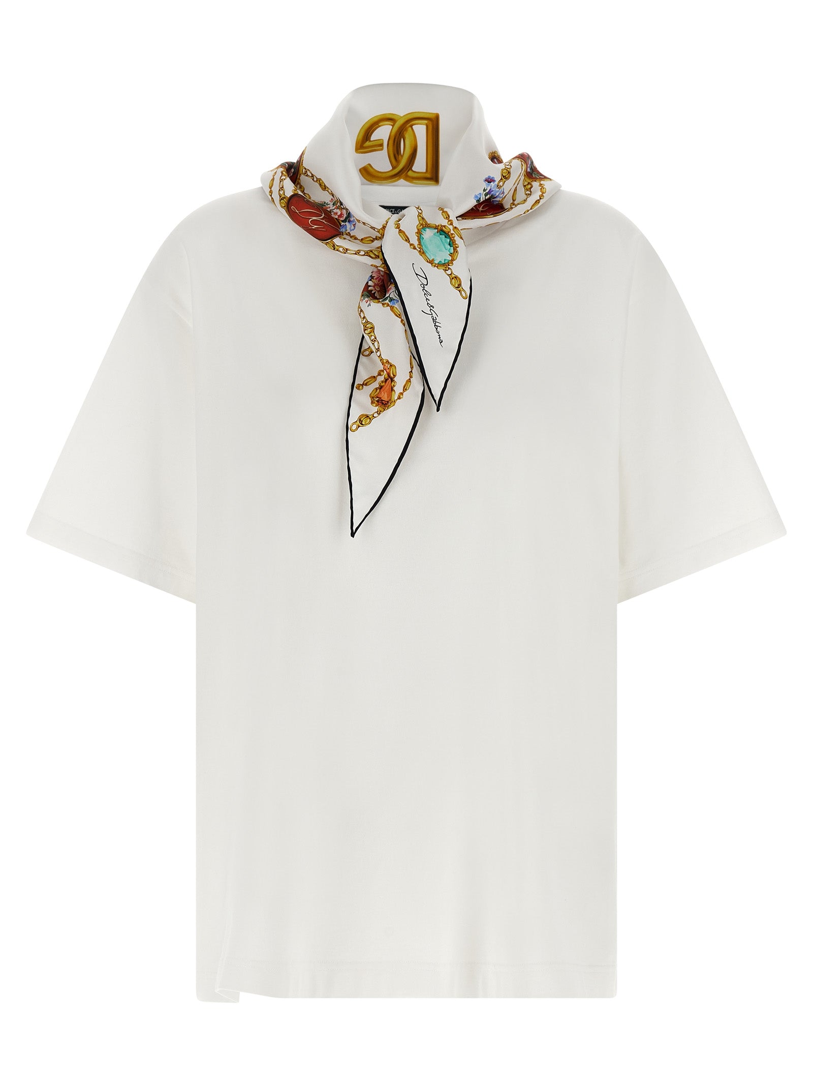 Logo-Embroidered Cotton T-shirt — White