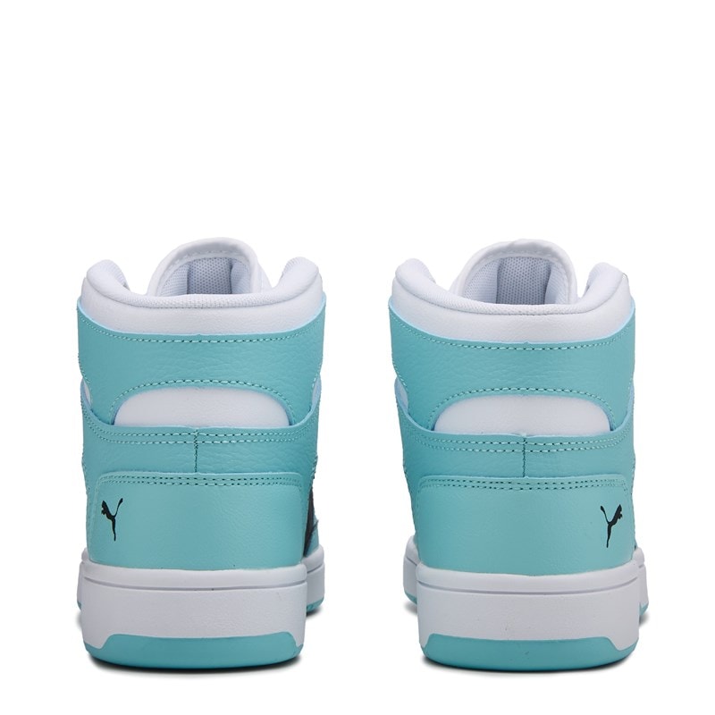 Kids' Rebound Layup High Top Sneaker Big Kid Shoes (White/Blue/Black)