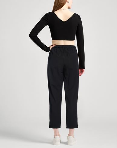 Pomandère Woman Pants Black Size 10 Polyester, Virgin Wool