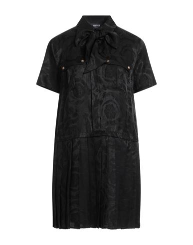Woman Mini dress Black Size 6 Viscose, Silk