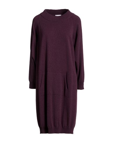 Woman Mini dress Plum Size 14 Merino Wool, Viscose, Cashmere