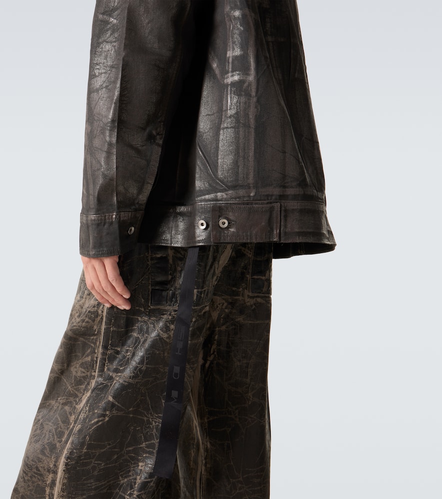 Coated denim jacket