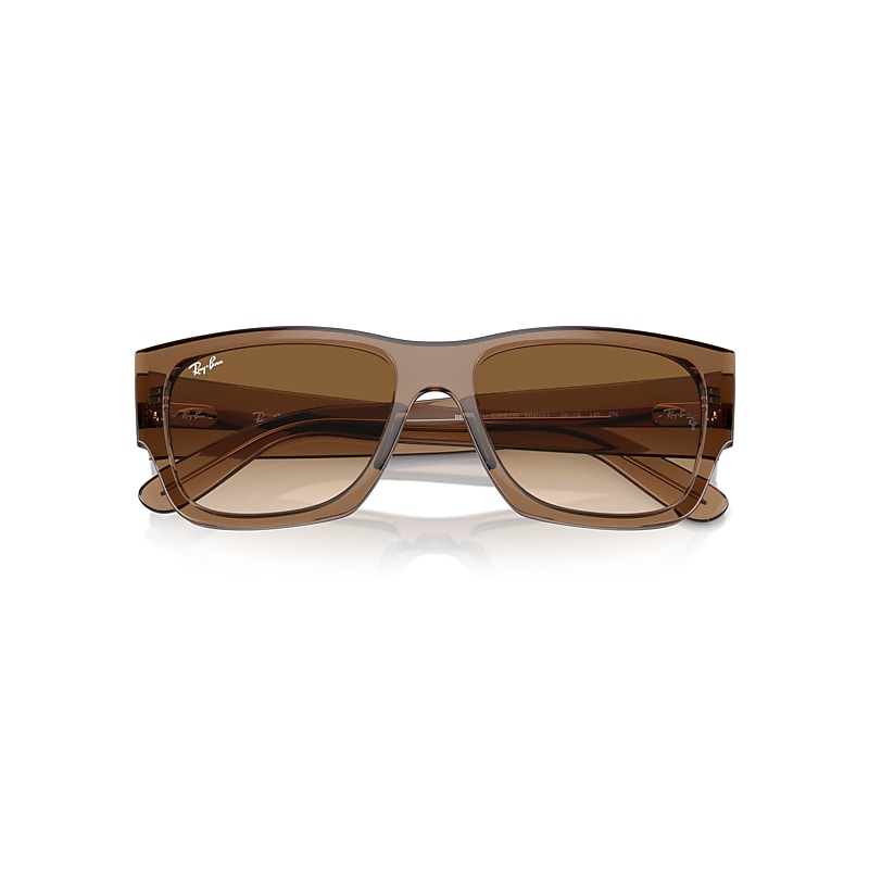 Ray-Ban Carlos Sunglasses Transparent Light Brown Frame Brown Lense