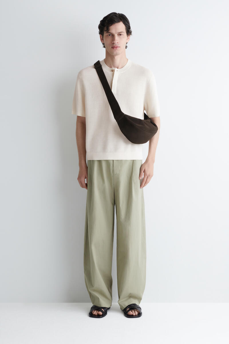 Swing Crossbody Bag - Split Suede