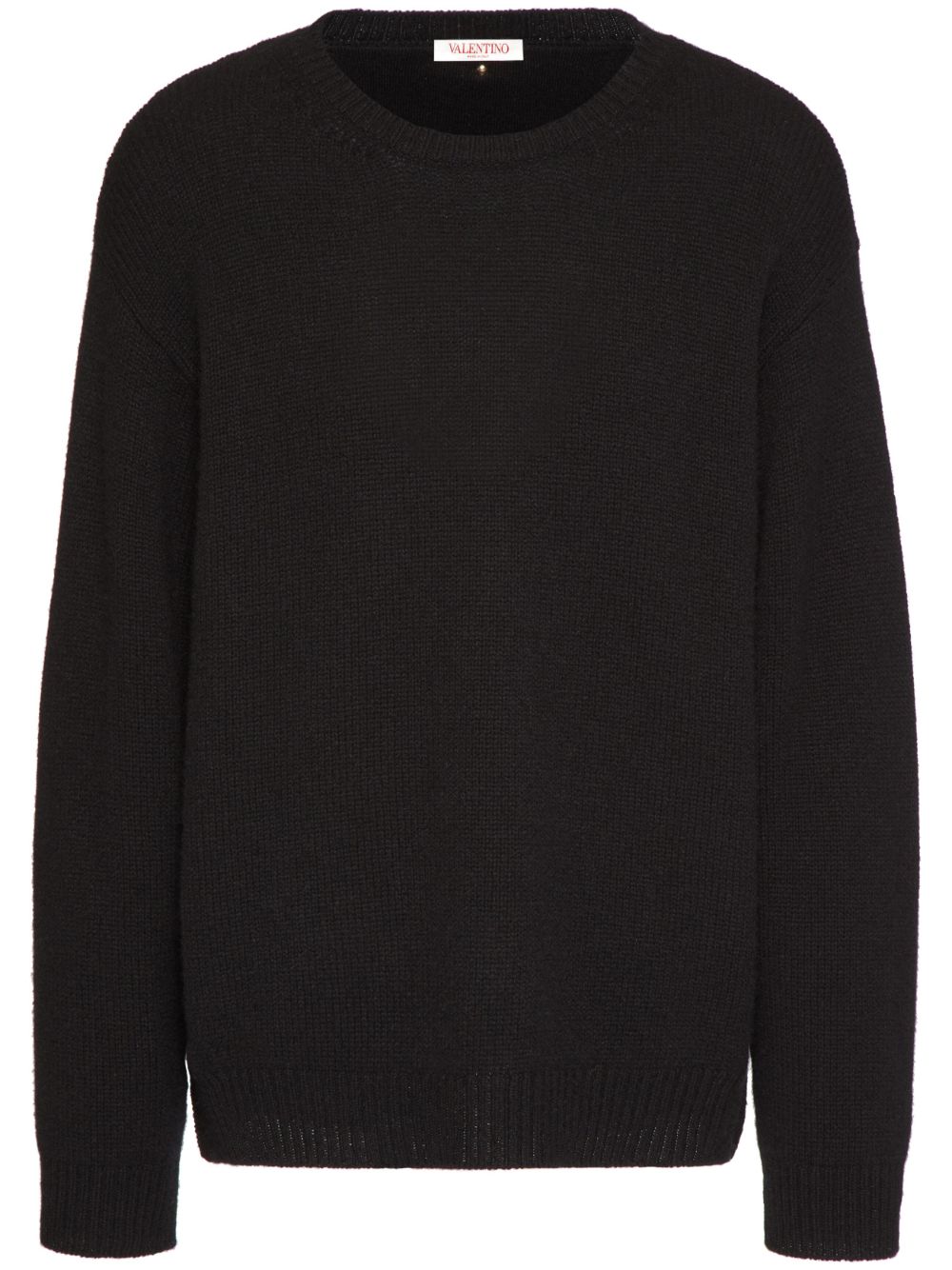 Stud-embellished cashmere jumper - Neutrals