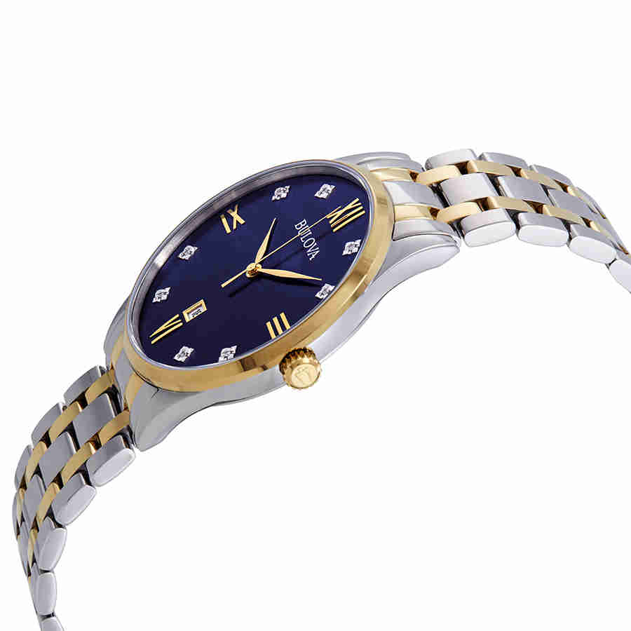 Classic Diamond Blue Dial Mens Watch 98D130