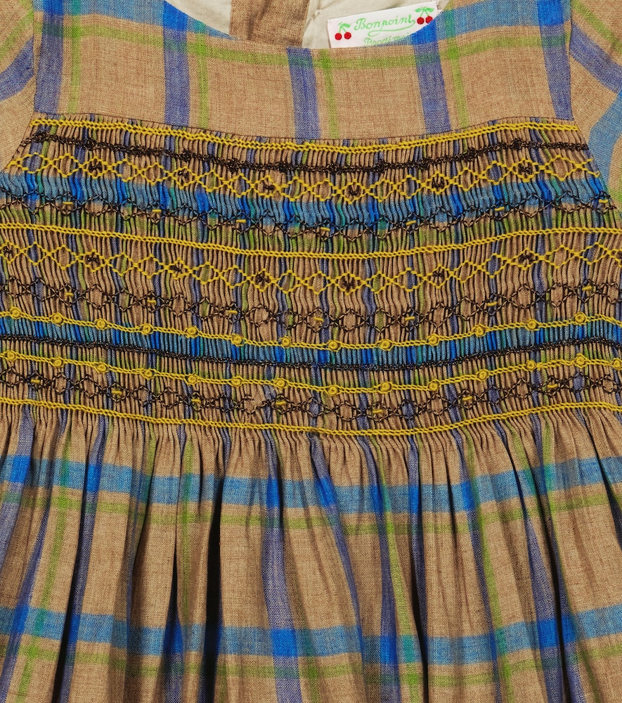 Duchesse checked linen dress