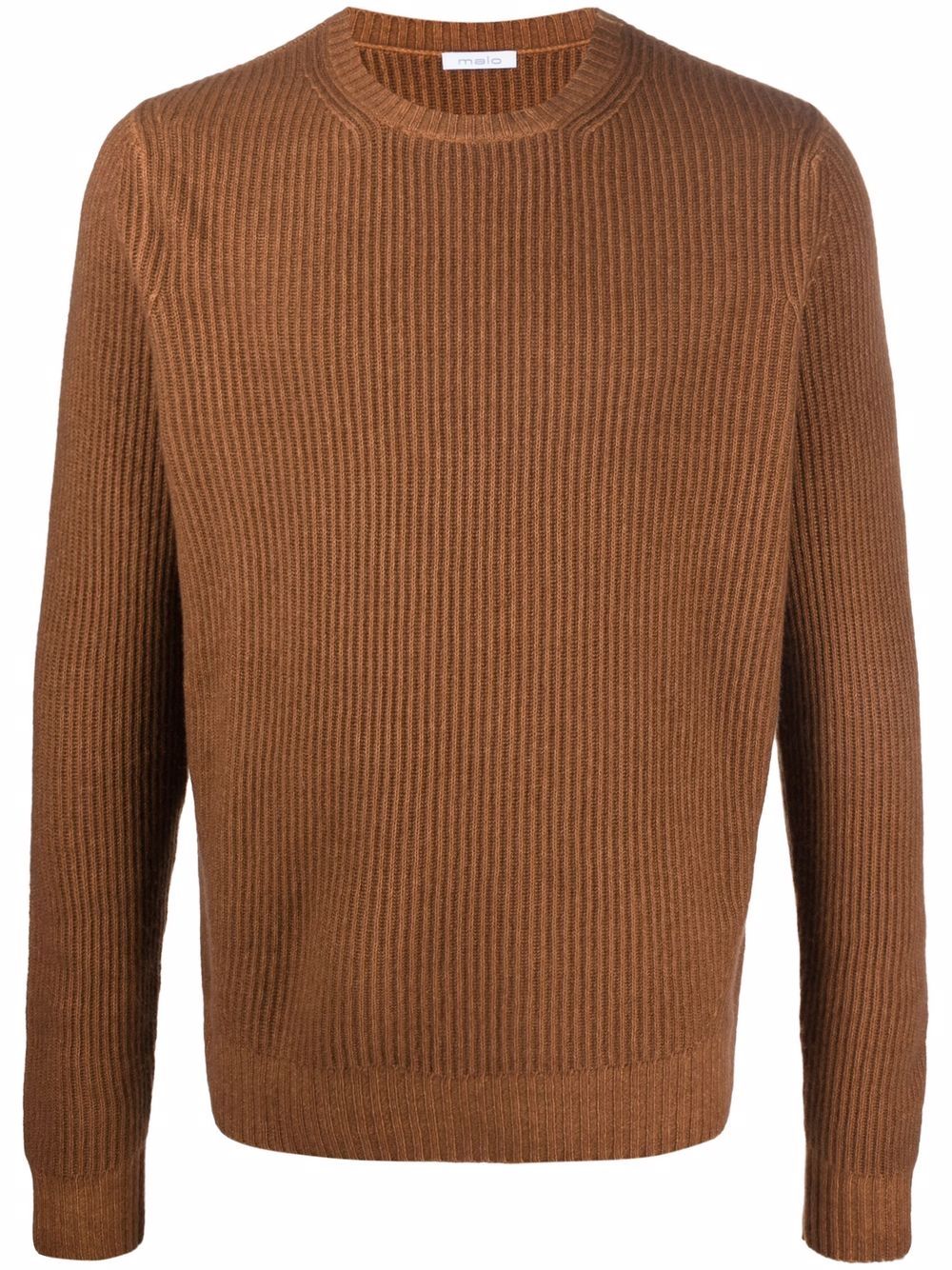 Round neck jumper - Brown