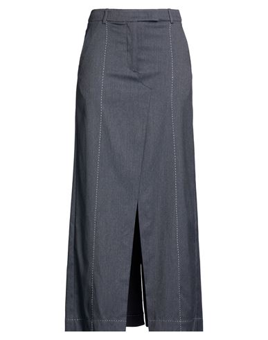 Woman Maxi skirt Navy Size 2 Recycled polyester, Viscose, Elastane