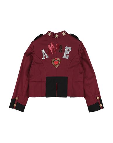 Dolce & gabbana Kid Girl Jacket Burgundy Size 11 Cotton, Virgin Wool, Elastane