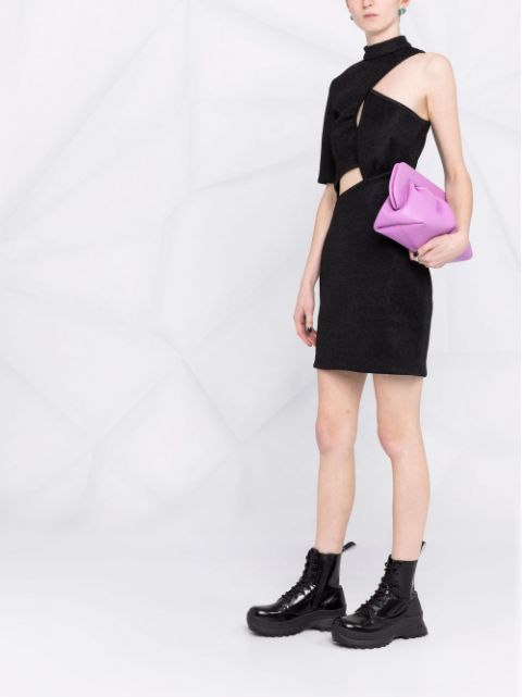 Cut-out asymmetric dress