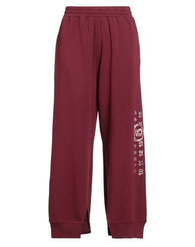 Woman Pants Burgundy Size M Cotton, Polyester