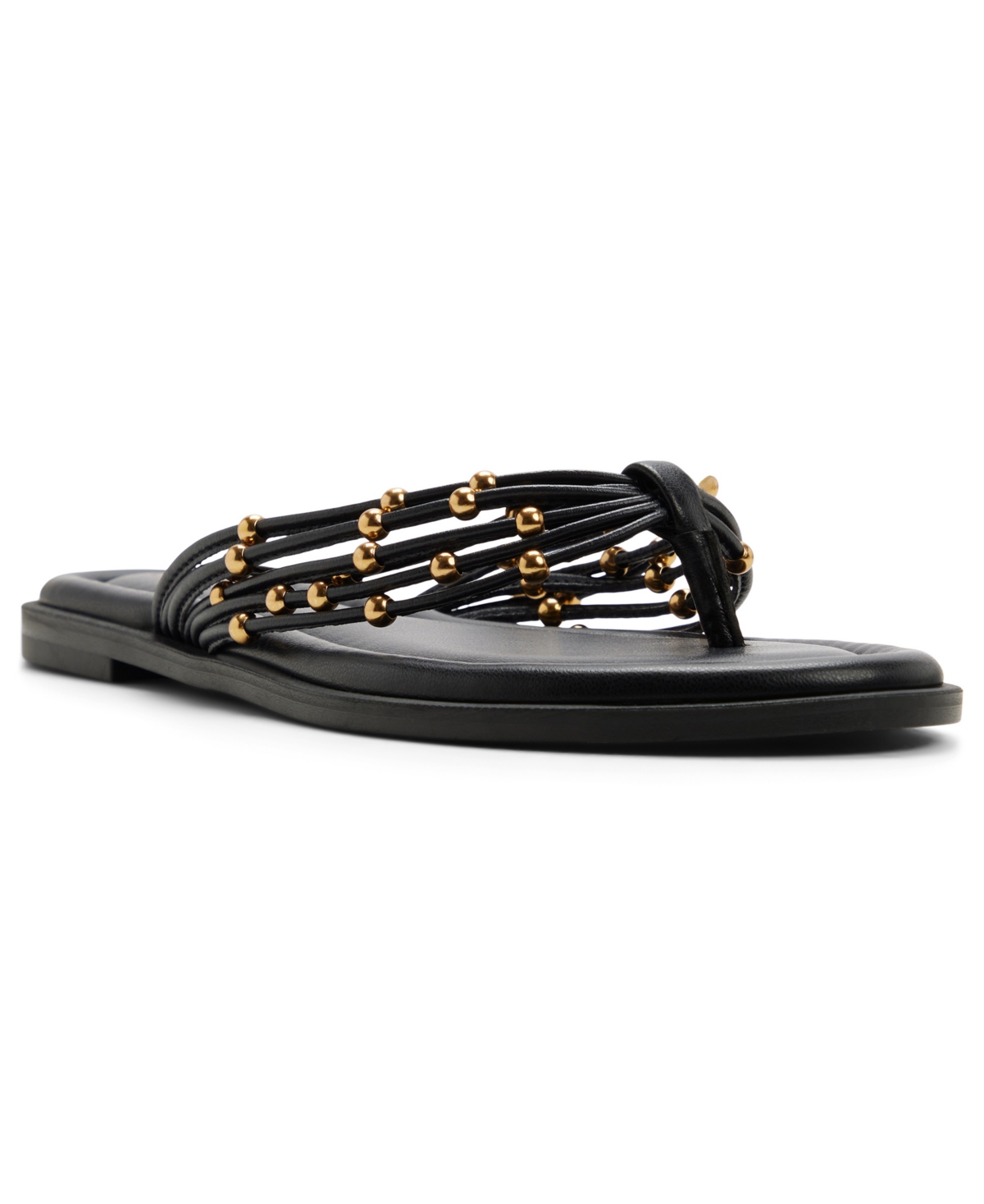 Women's Kallea Slip-On Thong Flat Sandals - Black Smooth