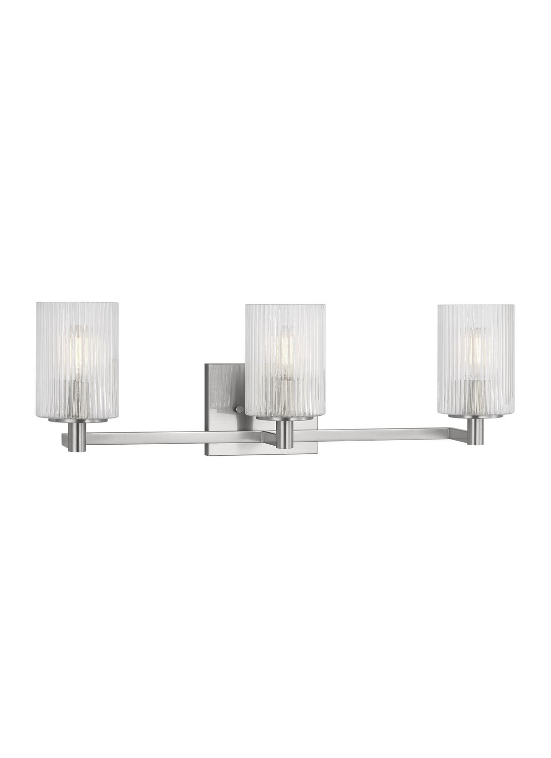 Brushed Steel Wall Bathroom Vanity Light from the Lando Collection