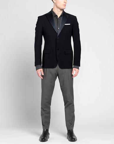 Man Blazer Midnight blue Size 46 Polyester, Viscose, Elastane